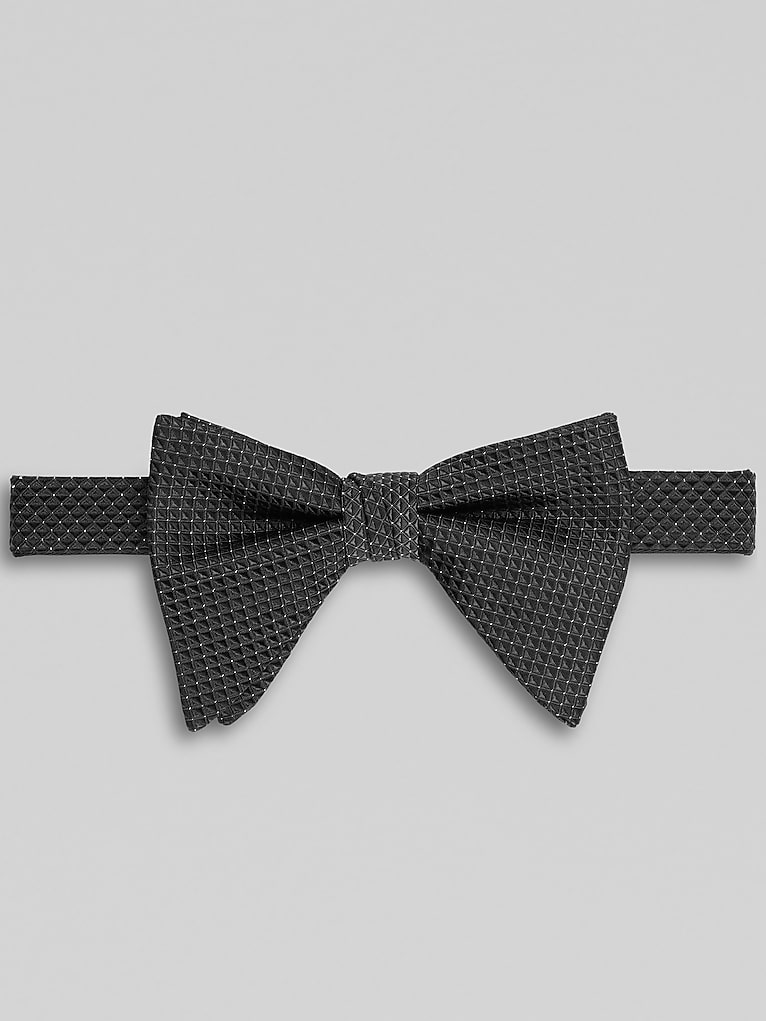 Calvin Klein Woven Check Teardrop Bow Tie