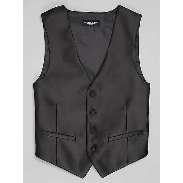 Pronto Uomo Men's Modern Fit Formal Vest Black - Size: Medium - Only Available at Men's Wearhouse TMW8BG312002