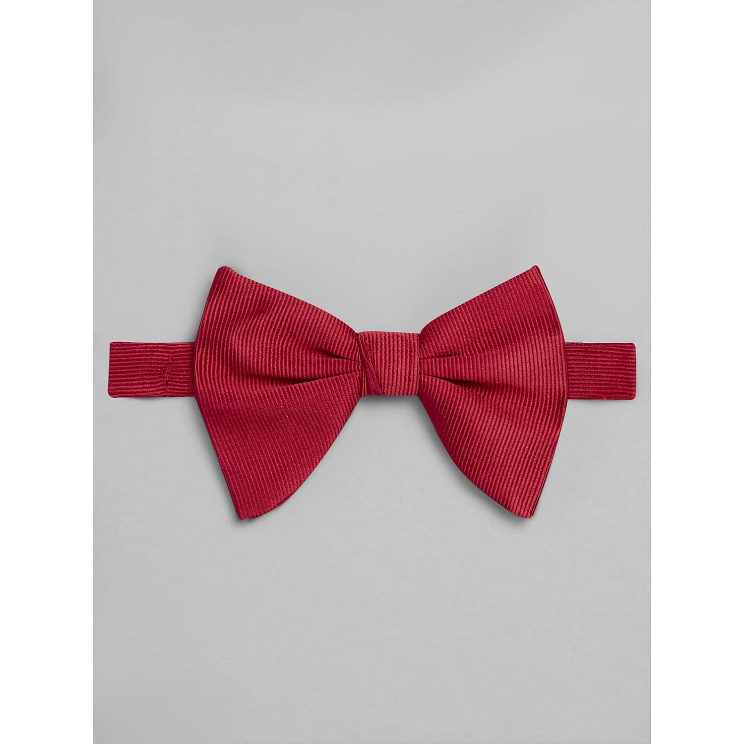 Pronto Uomo Teardrop Pre-Tied Bow Tie in Red – Adjustable One Size Silk-Blend Men’s Formal Bowtie for Suits and Tuxedos