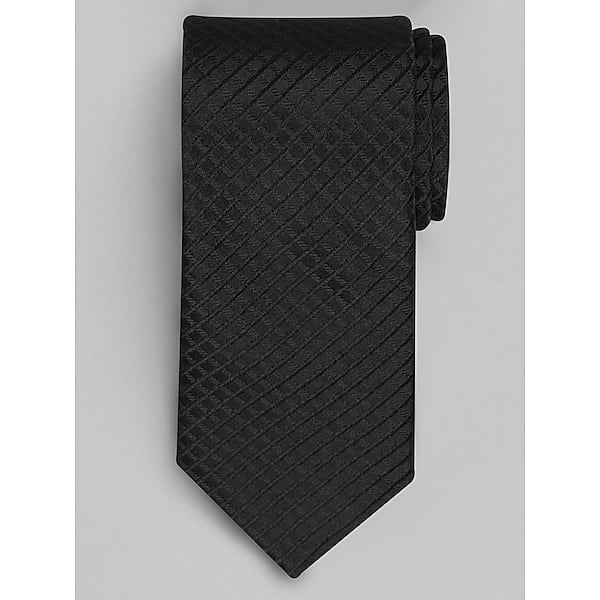 Joseph Abboud Men's Narrow Textured Solid Tie Black - Size: XLONG TMW8BG780102