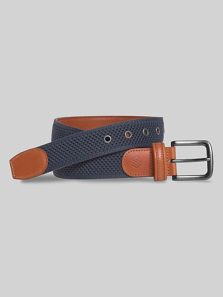 Johnston &Amp; Murphy Amherst Engineered Knit & Leather Belt