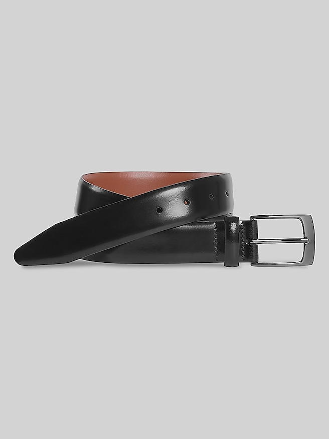 Johnston & Murphy Men's Brushoff Leather Belt , Black