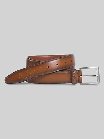 Cintura Uomo Johnston & Murphy Color Cognac - Nuova Senza Etichette, Pelle