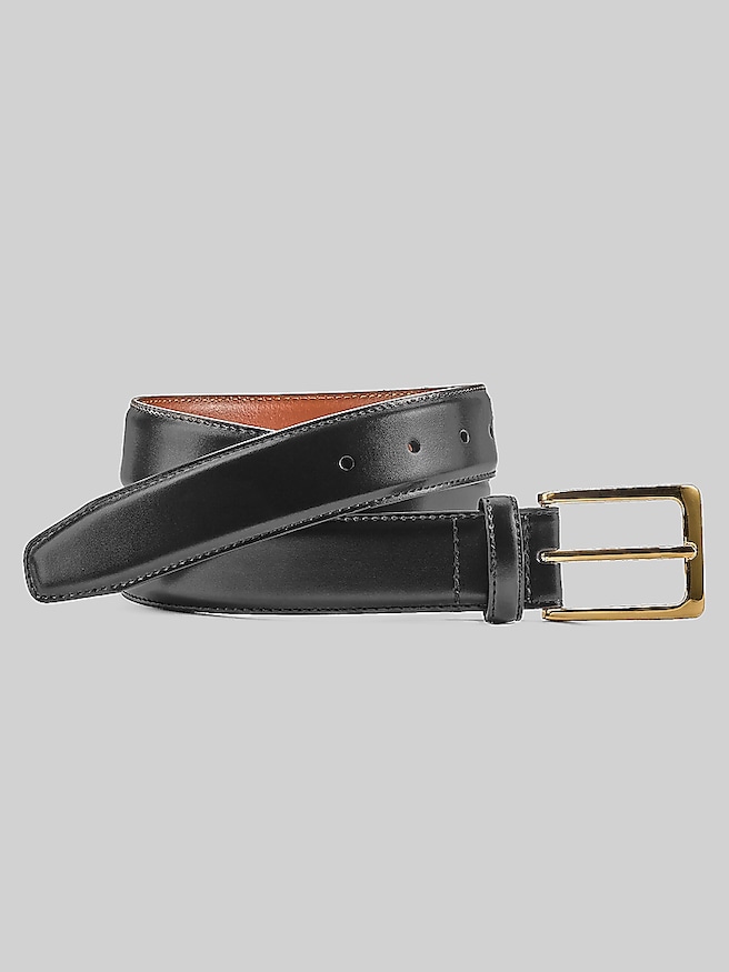 Johnston & Murphy Men's Smooth Basic Belt , Black