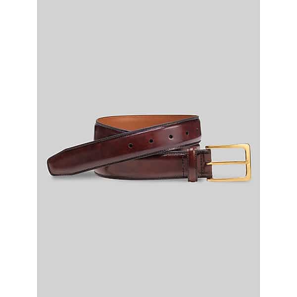Johnston & Murphy Men's Smooth Basic Belt Burgundy - Size: 40 Waist