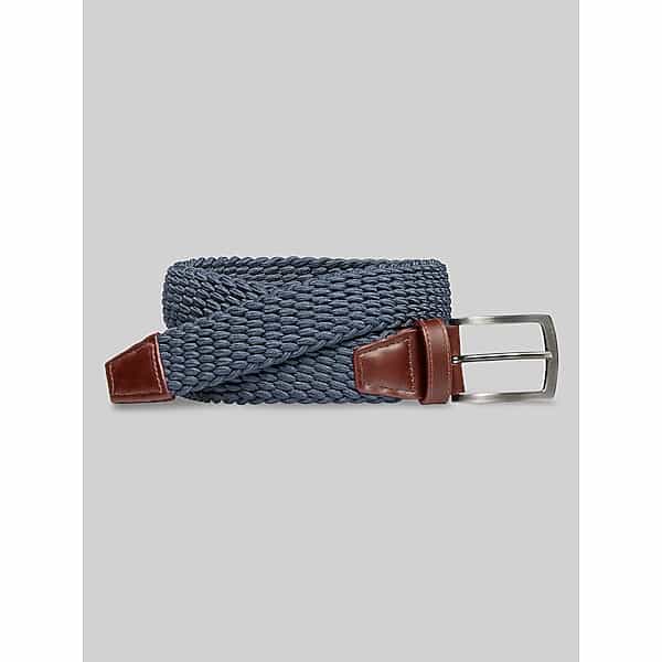 Johnston & Murphy Men's Stretch Knit Belt Navy - Size: 42 Waist