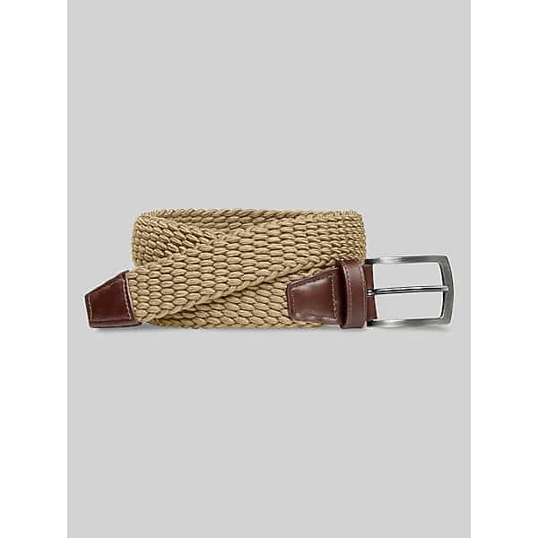 Johnston & Murphy Men's Johnston & Amp; Murphy Stretch Knit Belt Tan - Size: 34 Waist TMW8BH234005