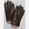 Joseph Abboud Leather With Ribbed Cuff Gloves