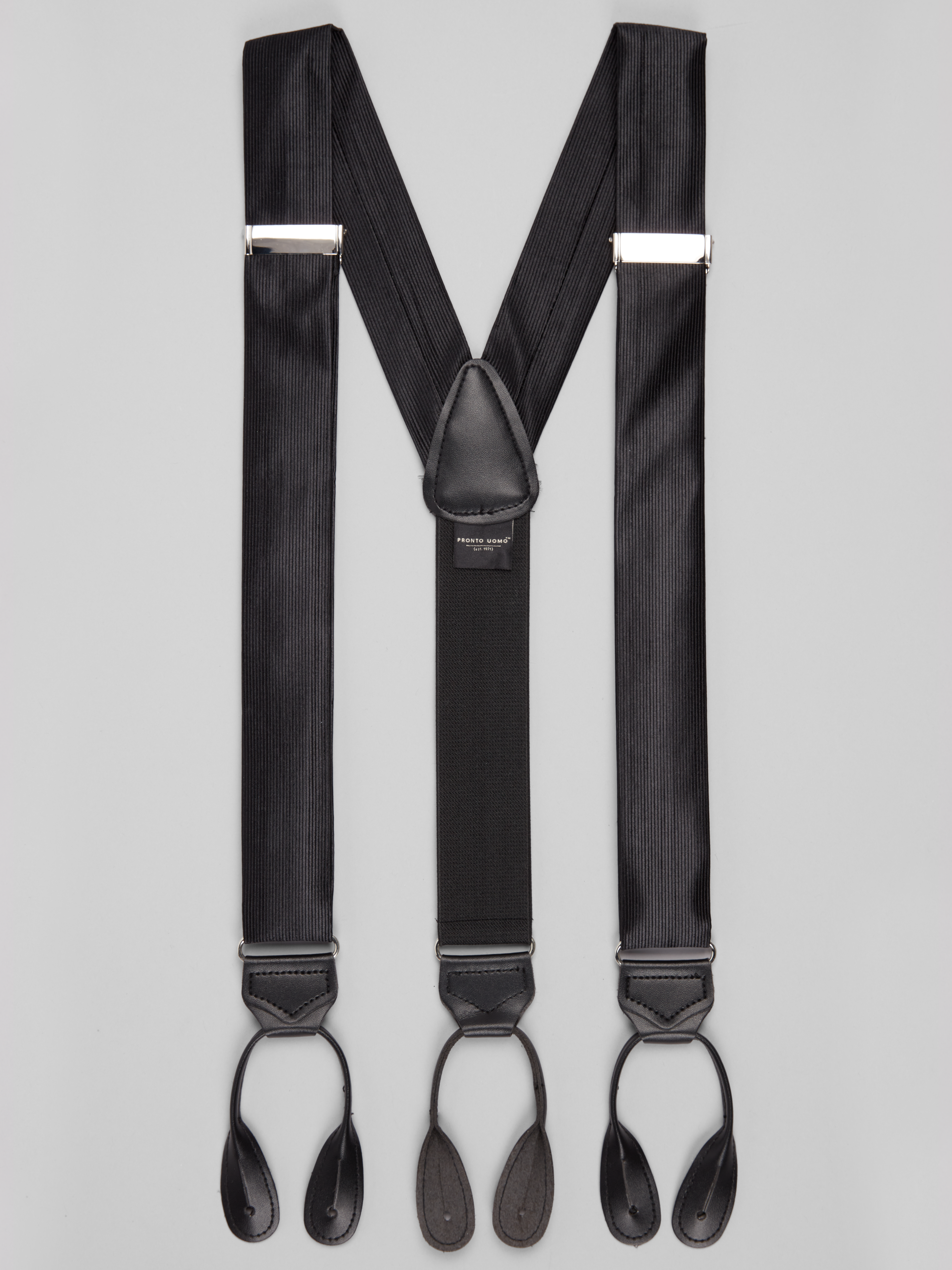 Ribbed Silk Blend Suspenders