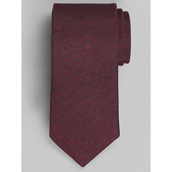 Awearness Kenneth Cole Men's Ellipse Neat Tie Burgundy - Size: One Size