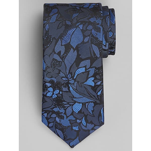 Awearness Kenneth Cole Camoufloral Silk-Blend Tie in Navy and Blue – Men’s One Size Neck Tie for Suits and Dress Shirts