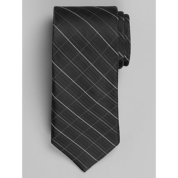Awearness Kenneth Cole Men's Particular Plaid Tie Black - Size: One Size