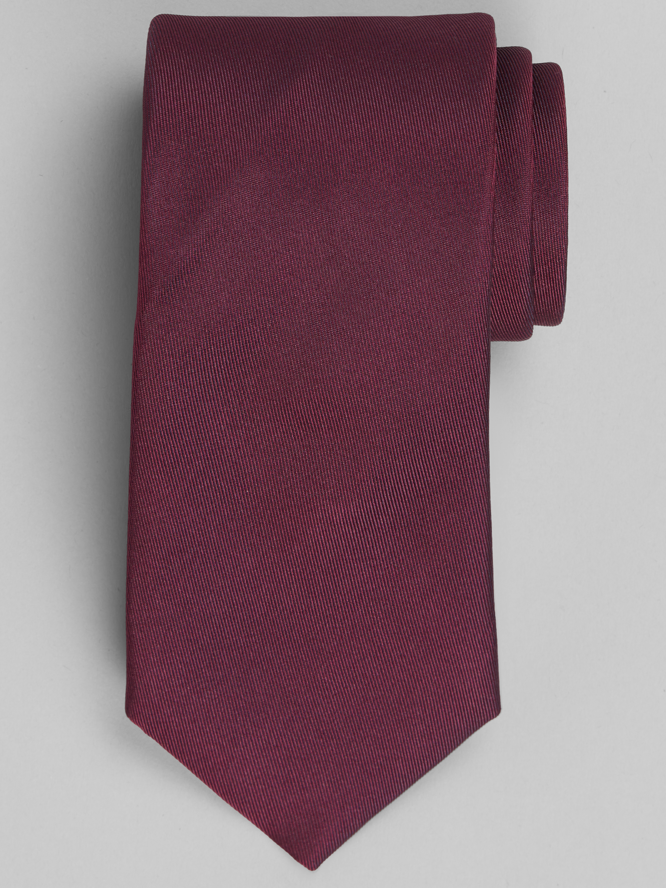 Solid Silk Blend Twill Tie