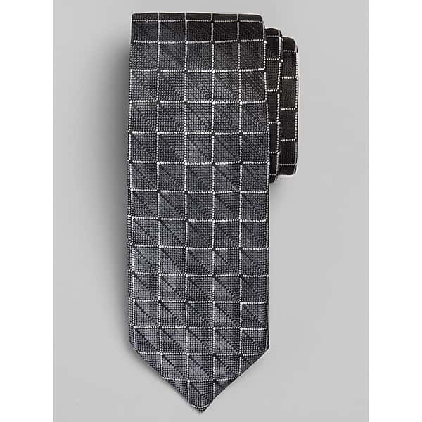 Egara Men's Shooting Stars Grid Tie Black - Size: One Size