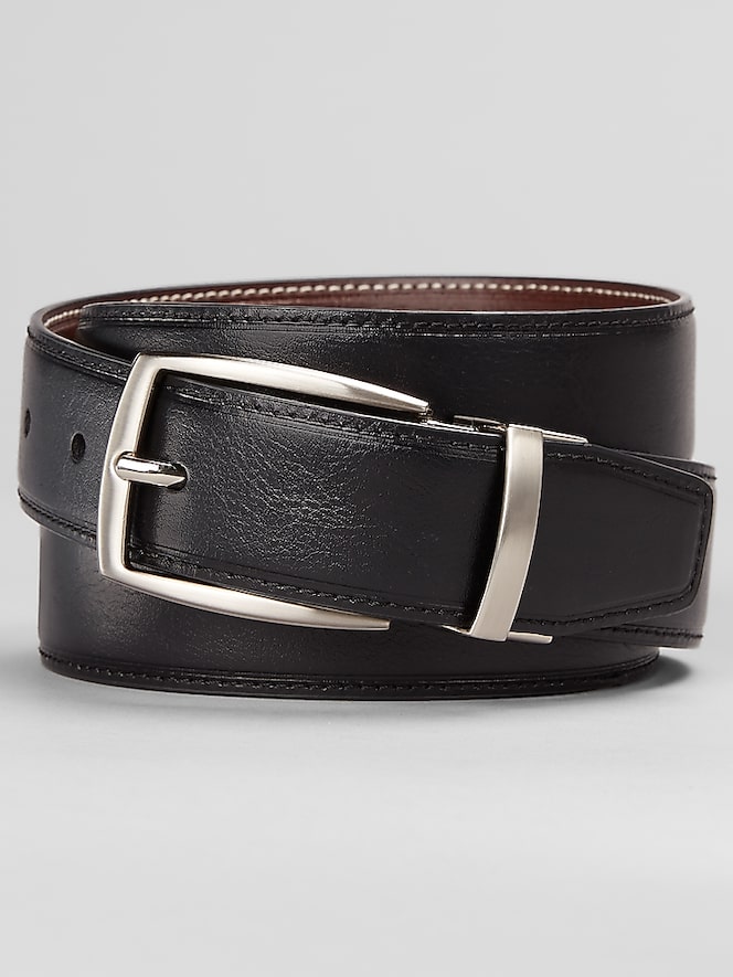 Joseph Abboud Feather Edge Reversible Leather Belt