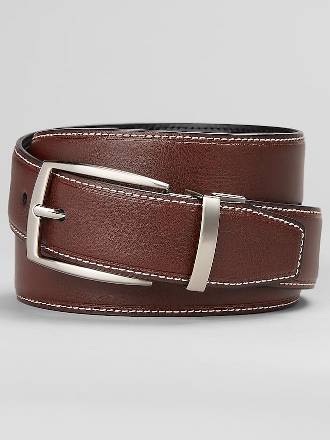 Joseph Abboud Feather Edge Reversible Leather Belt