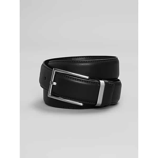 Awearness Kenneth Cole Men's Feather Edge Stitched Stretch Belt Black - Size: Medium