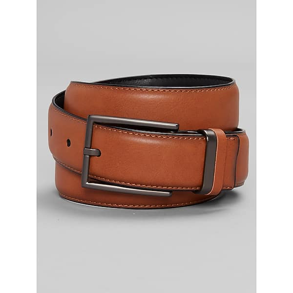 Awearness Kenneth Cole Men's Feather Edge Stitched Stretch Belt Brown - Size: XL