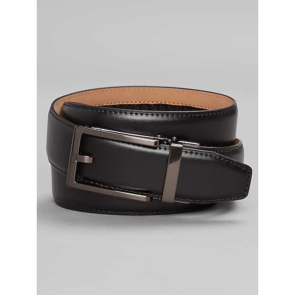 Awearness Kenneth Cole Men's Feather Edge Track Lock Belt Black - Size: Small
