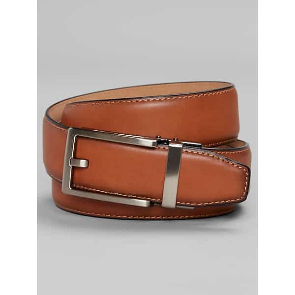 Awearness Kenneth Cole Men's Feather Edge Track Lock Belt Brown - Size: Large