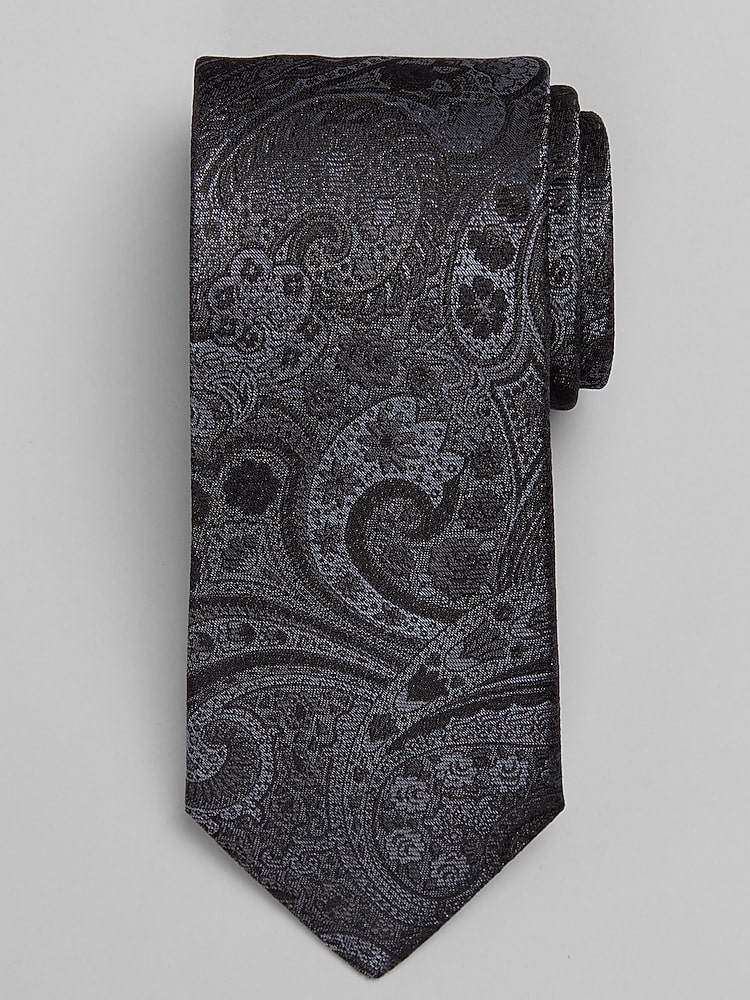 Joseph Abboud Narrow Paisley Tie, Black | Ties | Men's Wearhouse