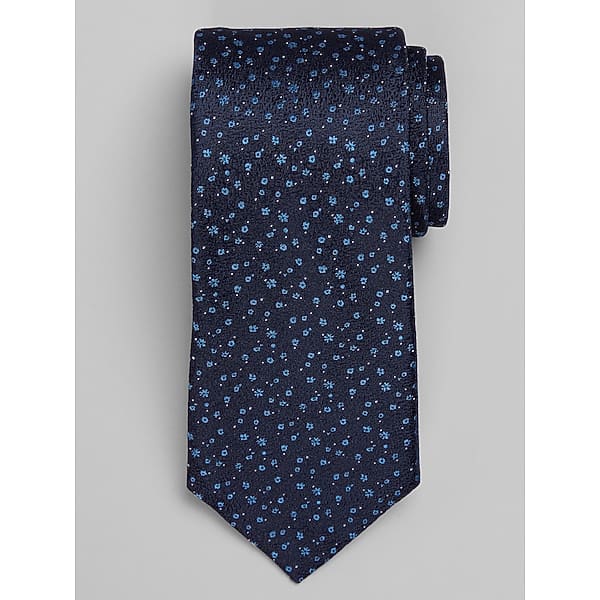 Joseph Abboud Men's Narrow Micro Floral Tie Navy - Size: One Size