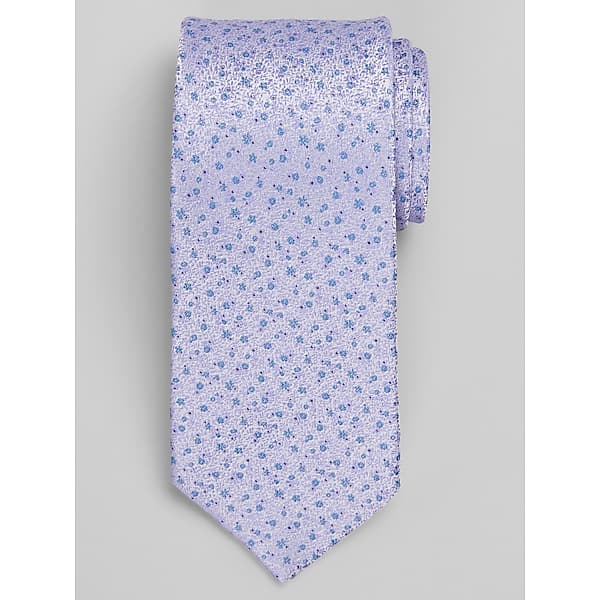 Joseph Abboud Men's Narrow Micro Floral Tie Purple - Size: One Size