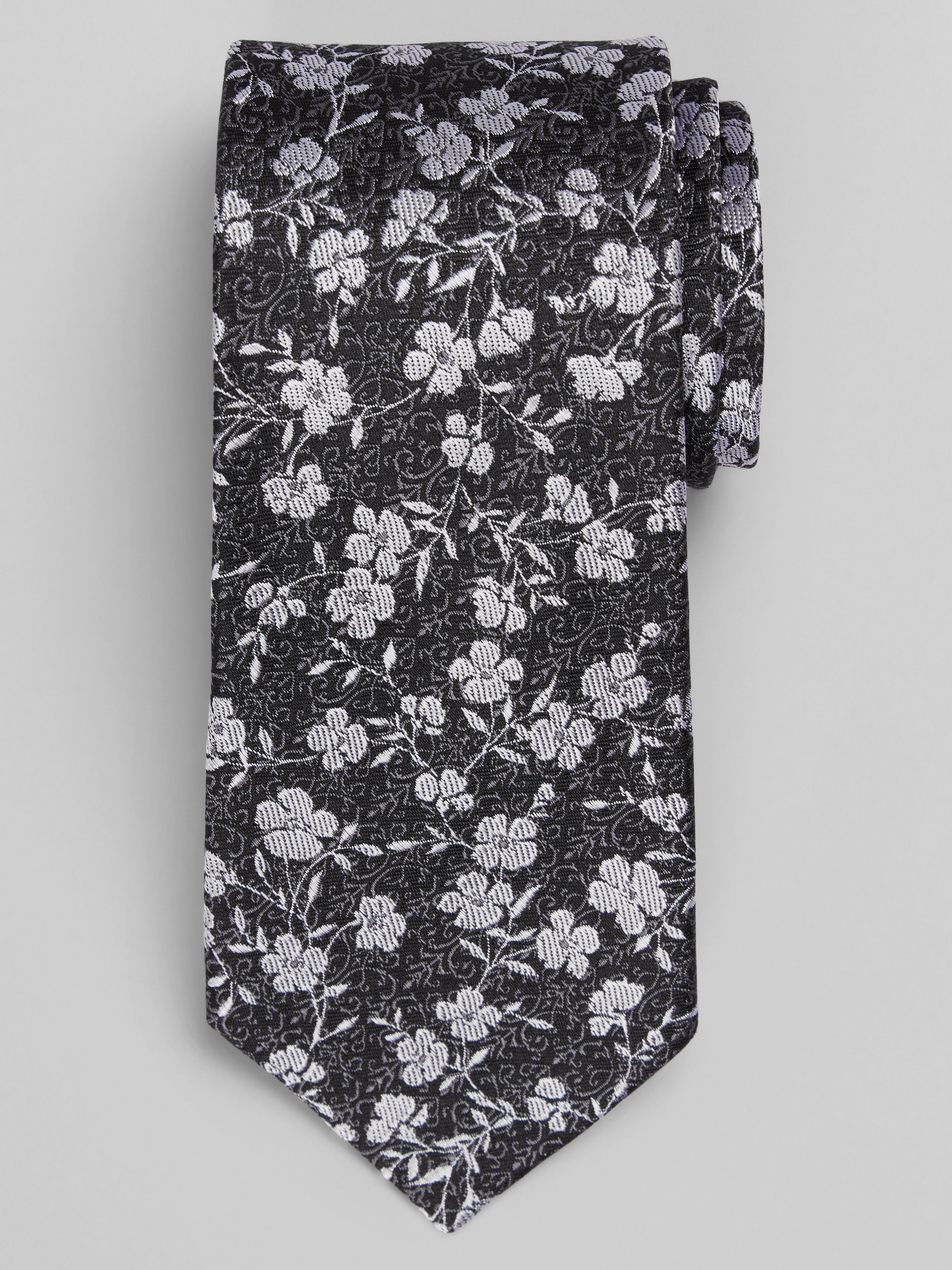 Narrow Floral Tie