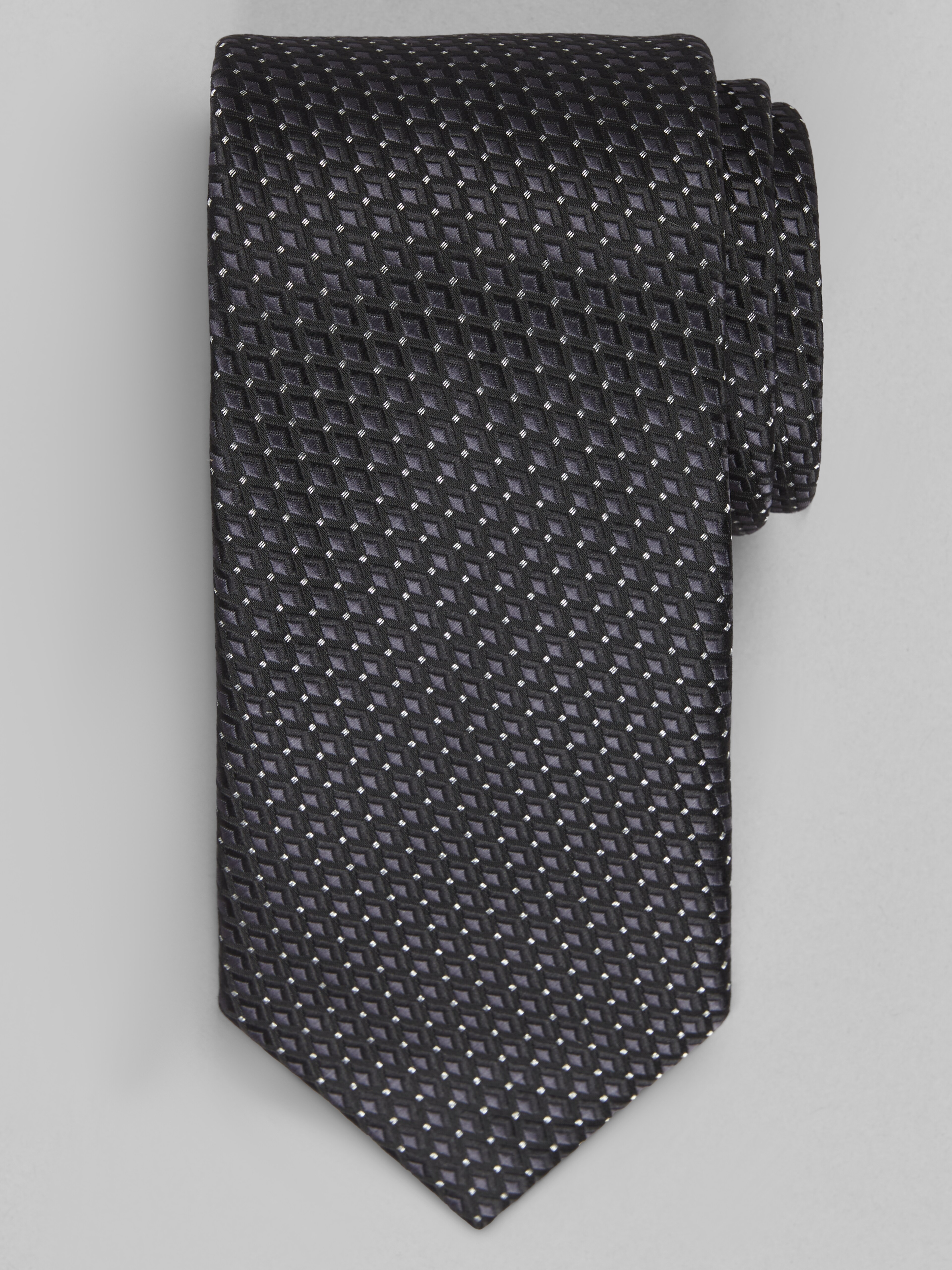 Narrow Metallic Dot Tie
