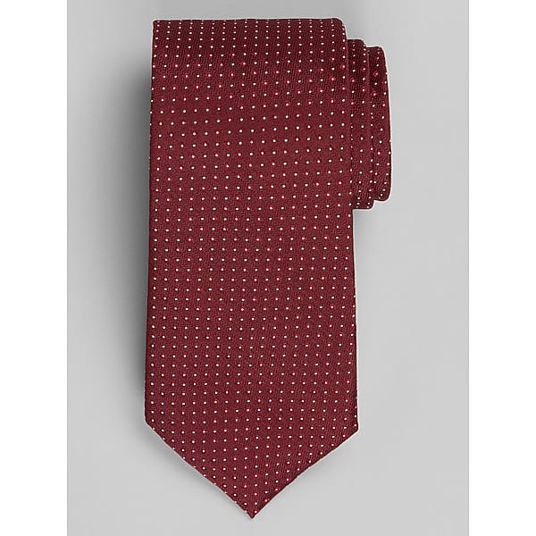 Calvin Klein Men's Neat Square Tie Burgundy - Size: One Size