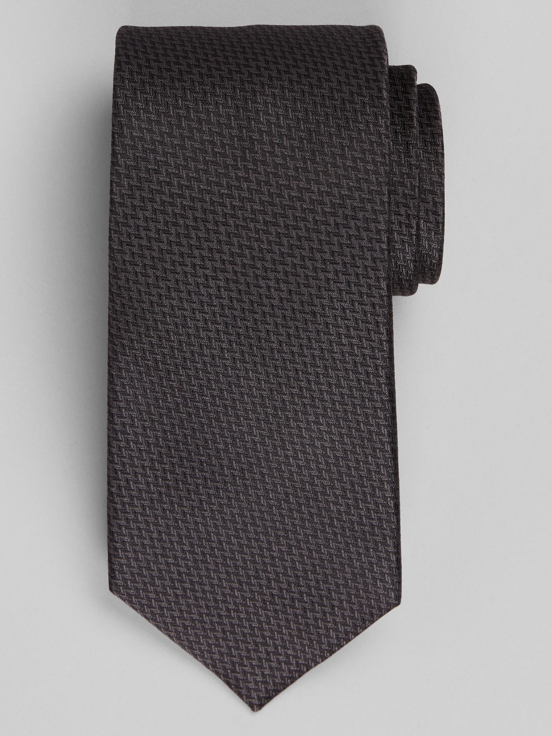 シルク　スリムタイ Black Celine Tie Skinny
