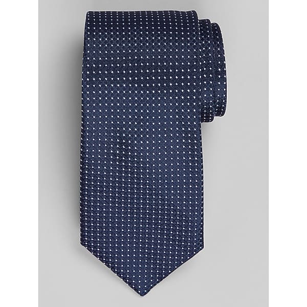 Calvin Klein Micro Geo Silk-Blend Tie in Navy and Blue – Men’s Classic One-Size Necktie for Suits and Dress Shirts