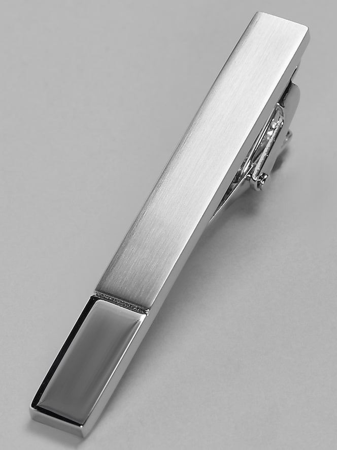 Pronto Uomo Brushed Shiny Tie Bar