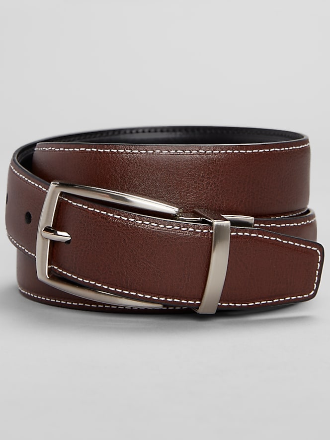 Joseph Abboud Feather Edge Reversible Leather Belt