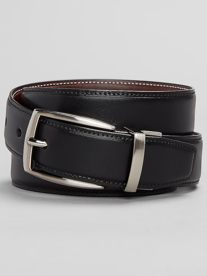 Joseph Abboud Feather Edge Reversible Leather Belt