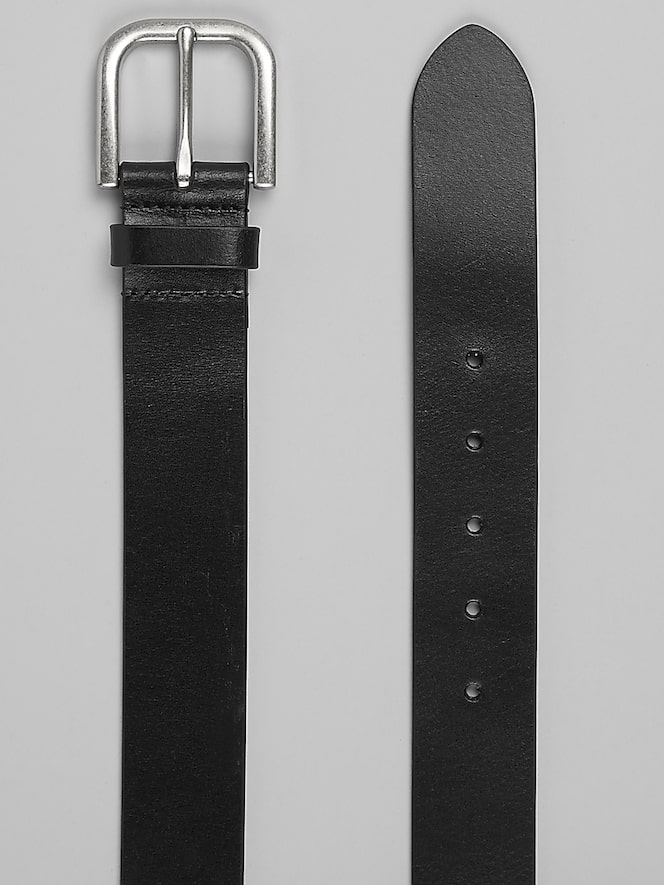 Joseph Abboud Raw Edge Leather Jean Belt