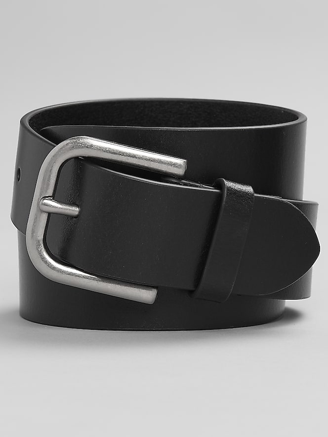 Joseph Abboud Raw Edge Leather Jean Belt