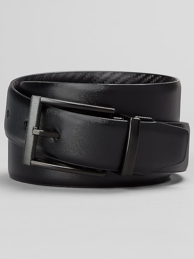Awearness Kenneth Cole Feather Edge Reverible Textured Buckle Belt