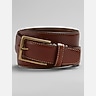 Joseph Abboud Feather Edge Antique Brass Buckle Belt