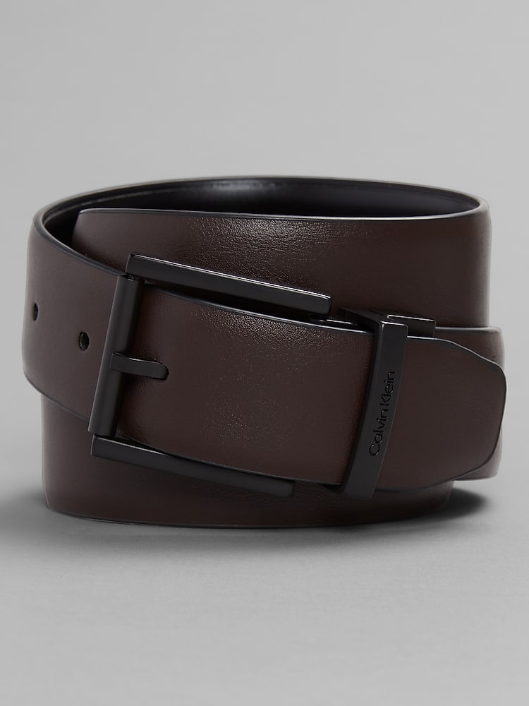 Reversible Feather Edge Leather Belt