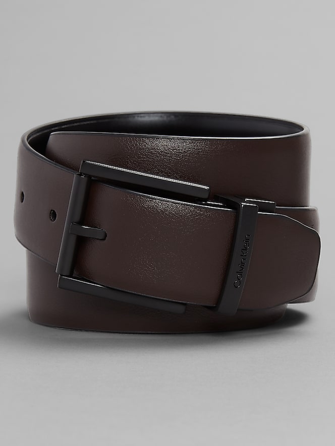 Calvin Klein Reversible Feather Edge Leather Belt
