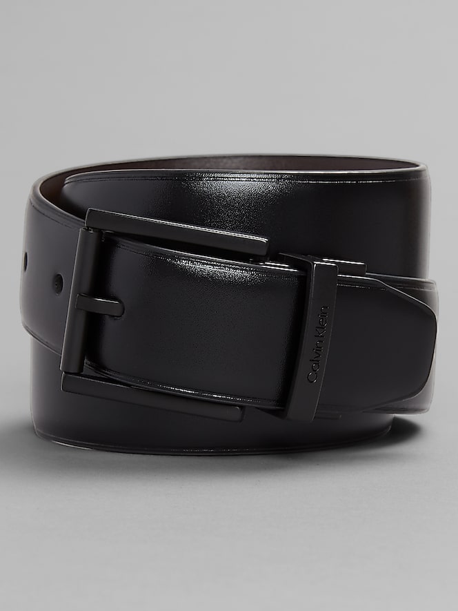Calvin Klein Reversible Feather Edge Leather Belt