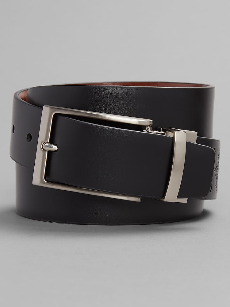 Calvin Klein Reversible Leather Belt, Cognac/Black - Burgundy | Belts |  Men's Wearhouse