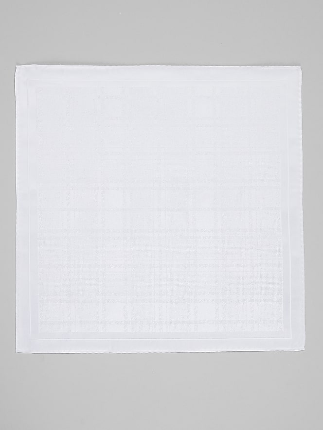 Pronto Uomo Solid Plaid Pocket Square