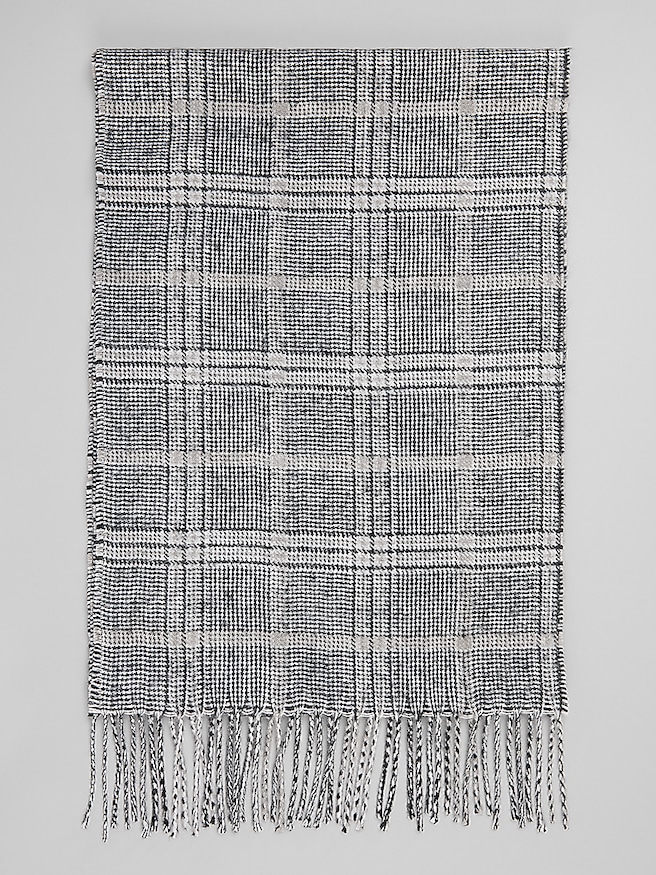 Joseph Abboud Glen Plaid Scarf Black