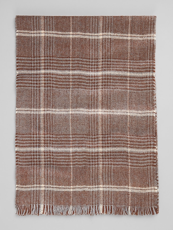 Joseph Abboud Plaid Scarf Brown/Grey