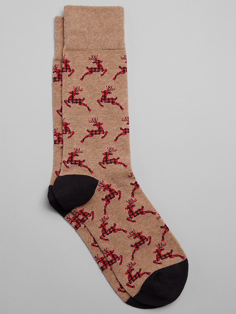 Egara Plaid Reindeer Socks
