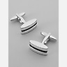 Pronto Uomo Rectangular Stripe Cufflinks