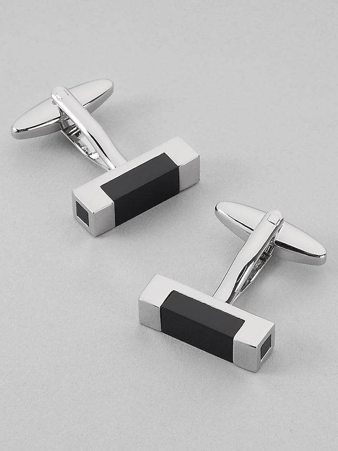 Pronto Uomo Boxed Onyx Cufflinks
