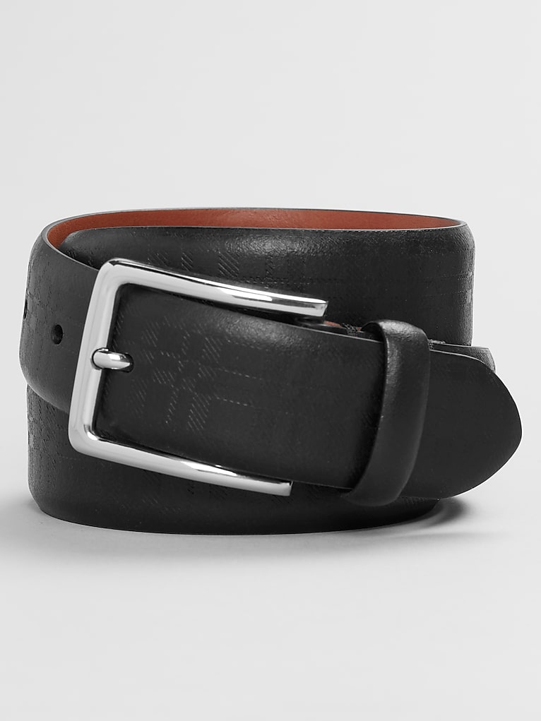 Joseph Abboud Embossed Feather Edge Belt